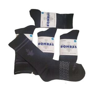 Bombas Womens Small Black Socks With Performance Footbed  Honeycomb Arch Support